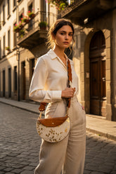 Bolso Media Luna Cuero Pelaje