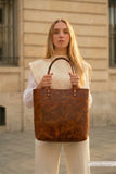 Bolso Tote Cuero Liso
