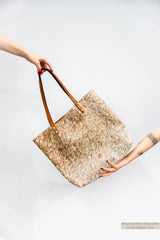 Bolso Tote Cuero Pelaje Natural