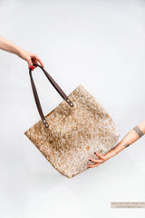 Bolso Tote Cuero Pelaje Natural